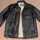 Levi's Heavy Weight Sherpa Lined Brown Leather Collared Jacket Photo 0