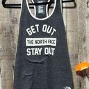 The North Face  Tank Top Womens Small GET OUT STAY OUT Athletic Gray Gorpcore Active Photo 0