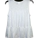 belle du jour White Three Tiered Sleeveless Top Size Medium Photo 1