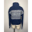 American Eagle  Women's Size XS Turtleneck Knit Pullover Sweater Blue Printed NWT Photo 1