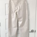 Madewell NWT  The Perfect Vintage Straight Pant Faux Leather Linen Photo 5