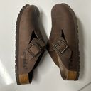 Birkenstock Betula by  Women’s Boston Clogs Size 5 ladies slip on mules brown Photo 4