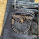 Paige  Blue Denim Pico Embellish Flap Pocket Jeans | Size 26 Photo 3