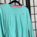 Marika tek  Performance Athletic Long Sleeve Polyester Ruched Shirt Teal Medium Photo 3