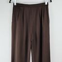 Lafayette 148  New York Brown Wool Wide Leg High Waisted Pants Size 6 28" Waist Photo 9