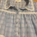 Aura NWT Blue Plaid Swing Dress Photo 1