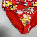 Catalina  Women M Red White Yellow Blue Floral Print High Waisted Bikini Bottom Photo 1