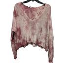 FATE. Distressed Sweater Cropped Oversized Neutral Sweater Womens Size M Boho Dye Photo 2