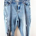 Abercrombie & Fitch  The Dad High Rise Curve Love Button Fly Jeans Blue 18 Photo 4