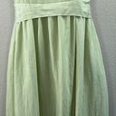 Vince  Sweet Grass Green Bow-Back Pleated Square Neck Midi Dress Medium NWT Photo 7