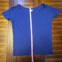 American Eagle Women's Dark Blue Scoop Neck Pocket Short Sleeve T Photo 4