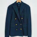 Polo  Ralph Lauren Double Breasted Knitted Blazer Peak Lapel Navy Blue Women's 0 Photo 0