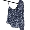 Ulla Johnson  Blouse Womens Size 4 One Shoulder Blue White Floral Print *FLAW Photo 4