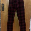 St. John’s Bay Black & Red Plaid Cordaroy Skinny Leg Pants Size 6 Photo 4