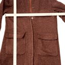 American Eagle  Wool Blend‎ Women's Button Front Hooded Jacket Brown Size Large Photo 3