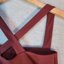 Aerie Offline by  Bra Women Small Lounge Maroon Cross Straps Soft Removable Cups Photo 9