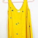 Popsugar  Yellow Floral‎ Button Front Dress Size Medium Photo 5