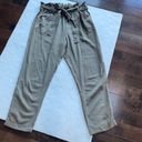 Thread and Supply  paper bag waist cuffed pants, olive green. Women’s size medium Photo 1