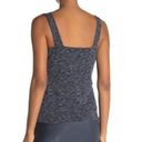 Bobeau NEW NWT  Ribbed Marl Tank Navy Blue White Sleeveless Square Neck Top Small Photo 1