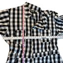 Press Big Bud  Short Sleeve Jumpsuit Size 6XL Gingham Romper Cotton Black White Photo 9