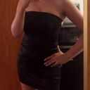 Sky to Moon Black Strapless Dress Photo 1