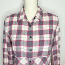 We The Free  Womens XS Pink & Gray Plaid Button Front Collared Long Sleeve Shirt Photo 1