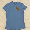 SKIMS Logo Pointelle T-shirt In Iris Blue Photo 0