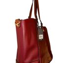 Krass&co NWT Authentic G.H. Bass &  Red and Orange Leather Tote Bag Made in USA Photo 4