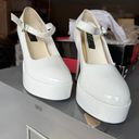 Ellie White Chunky Platform Heels Photo 2