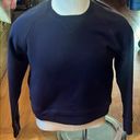 Public Rec Womens Sweatshirt size L Luxe Fleece Black Cropped Long Sleeve Size L Photo 0