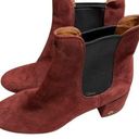 Coach Shoes  Tia Suede Ankle Bootie Wine Red Size 7 Photo 0