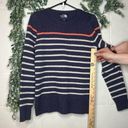 The North Face  | women wool crew neck sweater striped elbow patches Photo 5