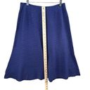 CAbi  Skirt Womens Size 4 Patriot Blue Textured Tulip Midi Skirt Flare Stretch Photo 6