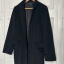 Theory  Long Wool Cashmere Angora Single Breasted Coat Photo 4