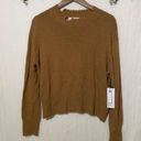 Treasure & Bond  Sweater Mock Neck Distressed trim Tan NWT Medium Photo 0