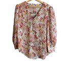 Veronica Beard  Milan floral sheer blouse Photo 4