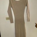 All in Favor NWT  gathered front cutout long sleeve ribbed midi dress M Photo 6