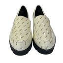 DKNY Lug Sole  Block Loafer White Black Logo Leather Low Heel Platform Women Sz 8 Photo 2