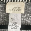 Caution to the Wind  Black White Striped Dress Size Medium EUC! Photo 1