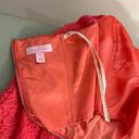 Lilly Pulitzer  Women's Strapless Vicki Island Lace Dress In Coral Size 8 Photo 9