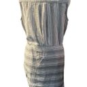 Drew ANTHROPOLOGIE  Pearl Morgan Tie-Front Striped Dress  BLACK/WHITE Size LARGE Photo 4