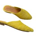 Krass&co Artemis Design . Raffia Babouche Yellow Flats Mules Slides Size 7 Photo 8