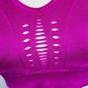 Victoria Sport Victoria Secret SPORT Bralette Bra Bright Fuchsia Pink Cut Out Wireless Sz S Photo 3