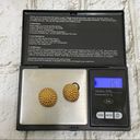 Beehive Vintage CARRÉ Golden  Button Clip On Earrings Photo 10