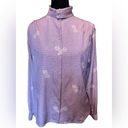 Ethereal Panther Vintage 70s Purple Hippie Dreamy  Whimsical Floral Button Top Photo 3