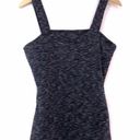 Bobeau NEW NWT  Ribbed Marl Tank Navy Blue White Sleeveless Square Neck Top Small Photo 2