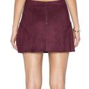 Bishop and Young  Faux Suede braids A-Line Mini Skirt LARGE Burgundy purple Photo 3