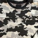 Nanette Lepore  black/ white camouflage print laced sweatshirt, size M EUC Photo 2