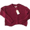 Band of Gypsies  Red Chunky Knit Sweater Size Small NWT Photo 5