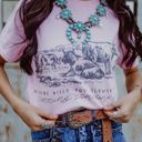 Western Graphic Tee Pink Photo 0